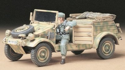 Zoom bild av GERMAN KÜGELWAGEN TYPE 82 MED 1 FIGUR. SKALA 1/35