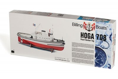 Zoom bild av HOGA PEARL HARBOR TUGBOAT. TRÄSKROV. SKALA 1/50.