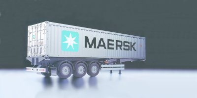 Zoom bild av TAMIYA 1/14 40ft MAERSK container m. semi trailer