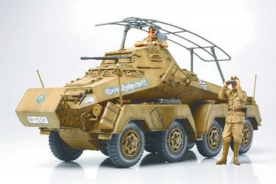 Zoom bild av GERMAN ARMORED CAR Sd.Kfz,232 AFRICA-CORPS MED 2 FIGURER. SKALA
