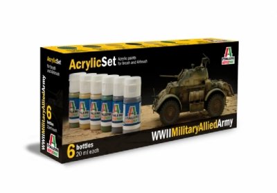 ACRYLIC SET (6 st.) WWII MILITARY ALLIED ARMY