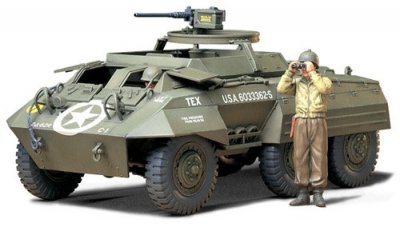 Zoom bild av US M20 ARMOURED UTILITY CAR MED 2 FIGURER. SKALA 1/35