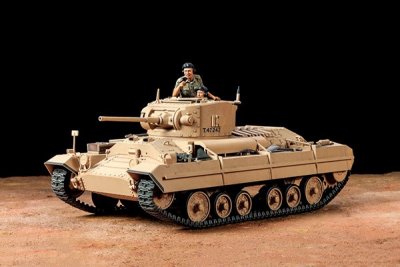 Zoom bild av BRITISH TANK MkIII VALENTINE Mk.II/IV MED 2 FIGURER. SKALA 1/35
