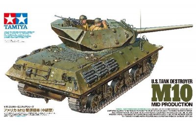 Zoom bild av US TANK DESTROYER M10 MID PROD. MED 2 FIGURER. SKALA 1/35