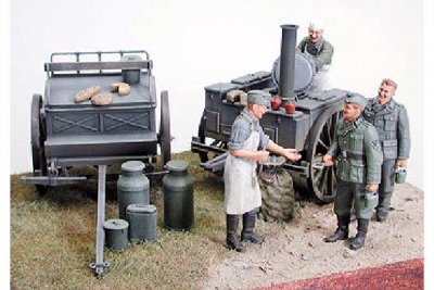 Zoom bild av GERMAN FIELD KITCHEN MED 4 FIGURER. SKALA 1/35