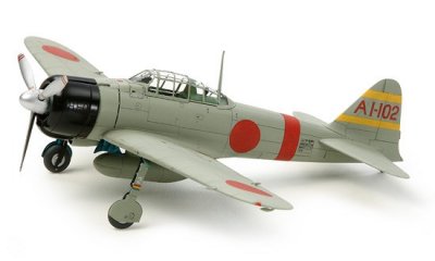 Zoom bild av MITSUBISHI A6M2b ZERO FIGHTER (ZEKE) L=126 mm. SKALA 1/72