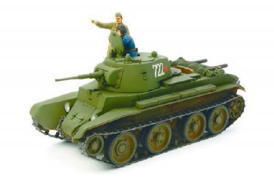 Zoom bild av RUSSIAN TANK BT-7 MODEL 1937 MED 2 FIGURER. SKALA 1/35