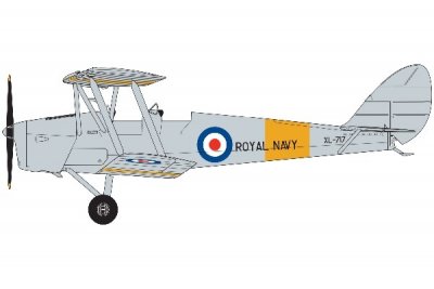 Zoom bild av DE HAVILLAND TIGER MOTH. 42 DELAR. 102X124 mm. NIVÅ 2 AV 4. SKAL