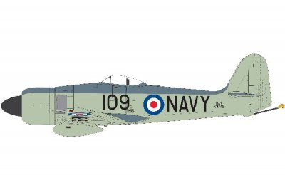 HAWKER SEA FURY FB.11. 122 DELAR. 231X244 mm. NIVÅ 3 AV 4. SKALA