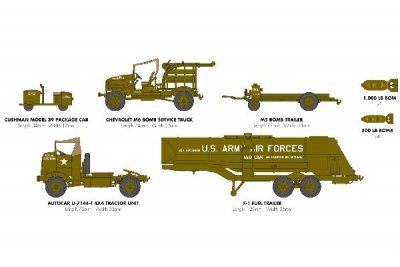 Zoom bild av USA1942 WWII USAAF BOMBER RE-SUPPLY SET. 200 DELAR NIVÅ 2 AV 4.