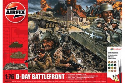 Zoom bild av D-DAY BATTLEFRONT. 121 DELAR 340X240mm. NIVÅ 2 AV 4. SKALA 1/76