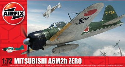 Zoom bild av MITSUBISHI A6M2b ZERO. 47 DELAR. M=126X166 mm. NIVÅ 1 AV 4. SKAL