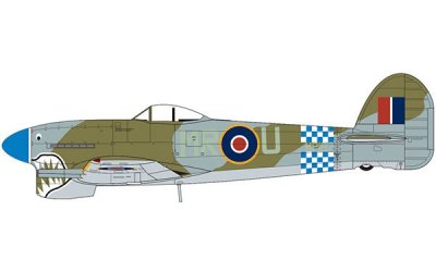 Zoom bild av HAWKER TYPHOON Mk.IB. 74 DELAR. 134X174 mm. NIVÅ 1 AV 4. SKALA 1