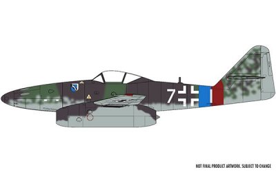 Zoom bild av MESSERSCHMITT Me262A-2a. 65 DELAR. 148X174 mm. NIVÅ 2 AV 4. SKAL
