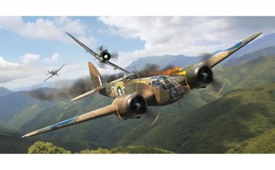 Zoom bild av BRISTOL BLENHEIM Mk.I. 142 DELAR. 168X237 mm. NIVÅ 2 AV 4. SKALA