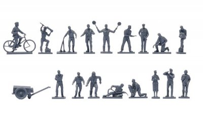 Zoom bild av ENGLISH RAF PERSONNEL. 48 DELAR. SKALA 1/76