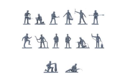 Zoom bild av WWII GERMAN LUFTWAFFE PERSONNEL. 46 DELAR. SKALA 1/76.