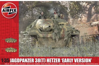 Zoom bild av GERMAN JAGDPANZER 38 T HETZER, EARLY VERSION. 243X91 mm. NIVÅ 3
