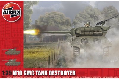 Zoom bild av 1942 US M10 GMC TANK DESTROYER. 195X87 mm. NIVÅ 3 AV 4. SKALA 1/