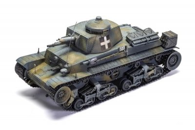 Zoom bild av GERMAN LIGHT TANK Pz.Kpfw.35(T). 140X59 mm. NIVÅ 3 AV 4. SKALA 1
