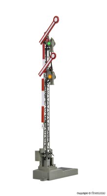 Zoom bild av 4701 H0 Digital semafor hemsignal, med 2 kopplade armar
