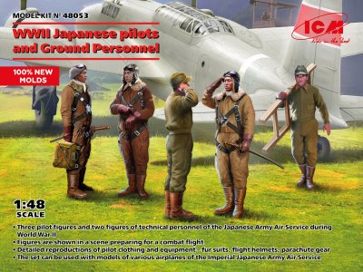 Zoom bild av 1/48 Japanese pilots and Ground Personnel WWII