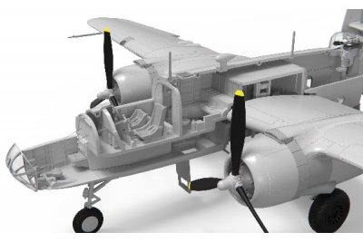 Zoom bild av NORTH AMERICAN B-25B MITCHELL. 166 DELAR. 233X286 mm. NIVÅ 3 AV