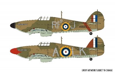 Zoom bild av HAWKER HURRICANE Mk.I. 127 DELAR. 204X253 mm. NIVÅ 3 AV 4. SKALA