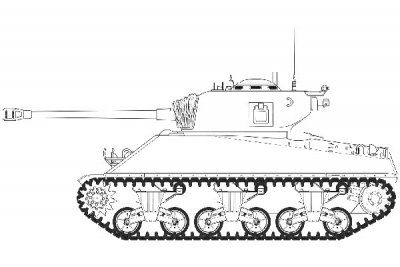 Zoom bild av USA. M4A3(76)W SHERMAN. 171X80 mm. NIVÅ 3 AV 4. SKALA 1/35