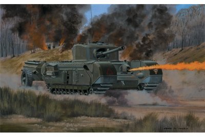 Zoom bild av BRITISH CHURCHILL CROCODILE. 120 DELAR. 155X38 mm. NIVÅ 2 AV 4.