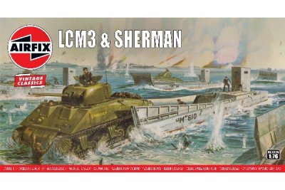 Zoom bild av ENGLISH LCM3 & SHERMAN TANK. 53/35 DELAR. 55/75X53/35 mm. NIVÅ 2