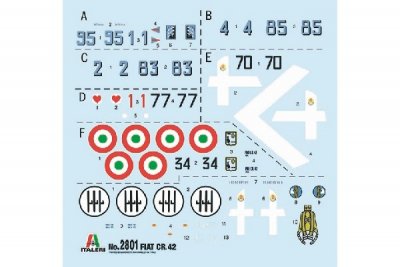 Zoom bild av FIAT CR.42. SKALA 1/48