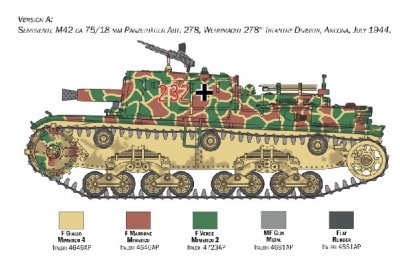 Zoom bild av SEMOVENTE M.42 da 75/18. SKALA 1/35