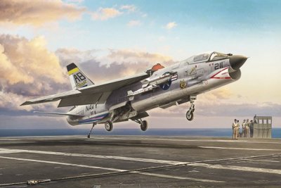 Zoom bild av F-8E CRUSADER. SKALA 1/72