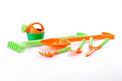 Zoom bild av POLESIE Skottkärra med trädgårdsredskap 6 delar 73x34x40cm