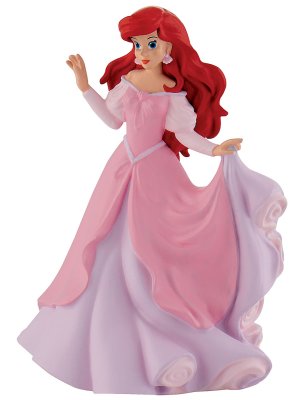 Zoom bild av Bullyland Walt Disney Ariel i pink kjole 7,2x6x10cm