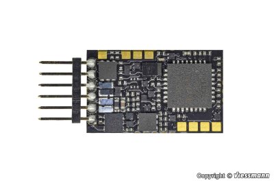 Zoom bild av 5297 N Locomotive decoder with pin rail, 6 poles