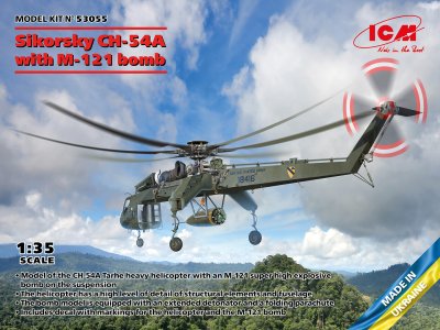 Zoom bild av ICM Sikorsky CH-54A Tarhe with M-121 bomb 1/35