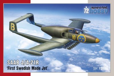 Zoom bild av SAAB J/A-21R ‘First Swedish Made Jet’ 1:72