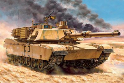 Zoom bild av U.S. MAIN BATTLE TANK M1A2 ABRAMS FULL-OPTION KIT. R/C TANK SKAL