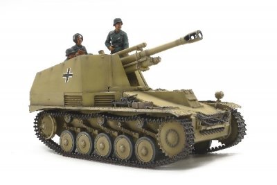 Zoom bild av GERMAN SELF-PROPELLED HOWITZER WESPE MED 4 FIGURER. SKALA 1/35
