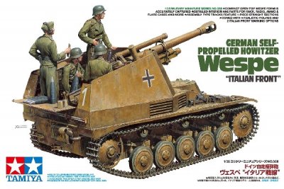 Zoom bild av GERMAN SELF-PROPELLED HOWITZER WESPE MED 4 FIGURER. SKALA 1/35