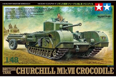 Zoom bild av BRITISH CHURCHILL Mk.VII CROCODILE. L=250 mm. SKALA 1/48