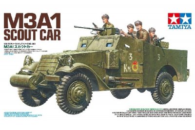 Zoom bild av M3A1 SCOUT CAR MED 5 FIGURER. SKALA 1/35