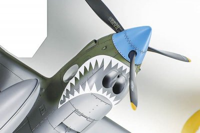 Zoom bild av LOCKHEED P-38F/G LIGHTNING. L=240mm. 11 SKALA 1/48