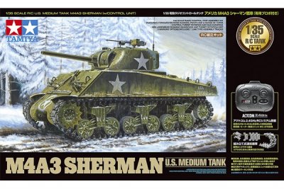 Zoom bild av 1/35 R/C U.S. MEDIUM TANK M4A3 SHERMAN (W/CONTROL)