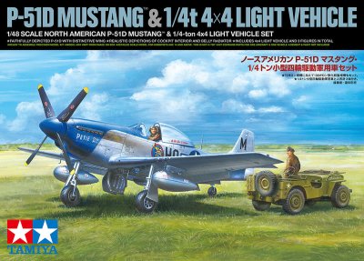 Zoom bild av TAMIYA 1/48 North American P-51D Mustang™ & 1/4-ton 4x4