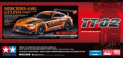 Zoom bild av TAMIYA 1/10 R/C Mercedes-AMG GT3 EVO (Painted Body) TT02