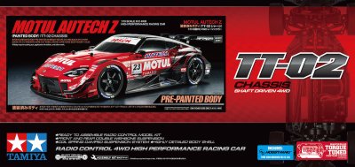 Zoom bild av TAMIYA 1/10 R/C Motul Autech Z (Painted Body) (TT-02)