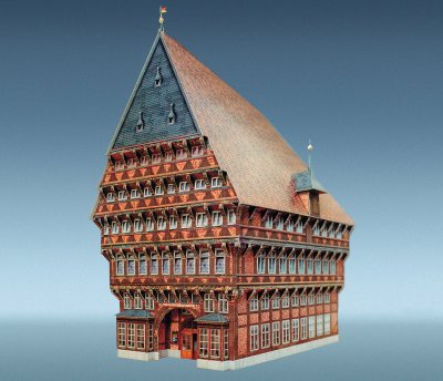 Zoom bild av KNOCHENHAUER-AMTSHAUS HILDESHEIM. SKALA 1/160 N.